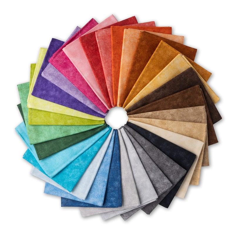 Connecting Threads Blender Collection 30 pcs 18"x22" 100% Cotton Precut Quilting Fabric Bundle Fat Quarters (Mirage Tonals) - Image 1